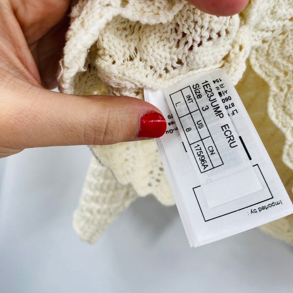ba&sh lady scallop crochet Jump cardigan - Picture 9 of 9